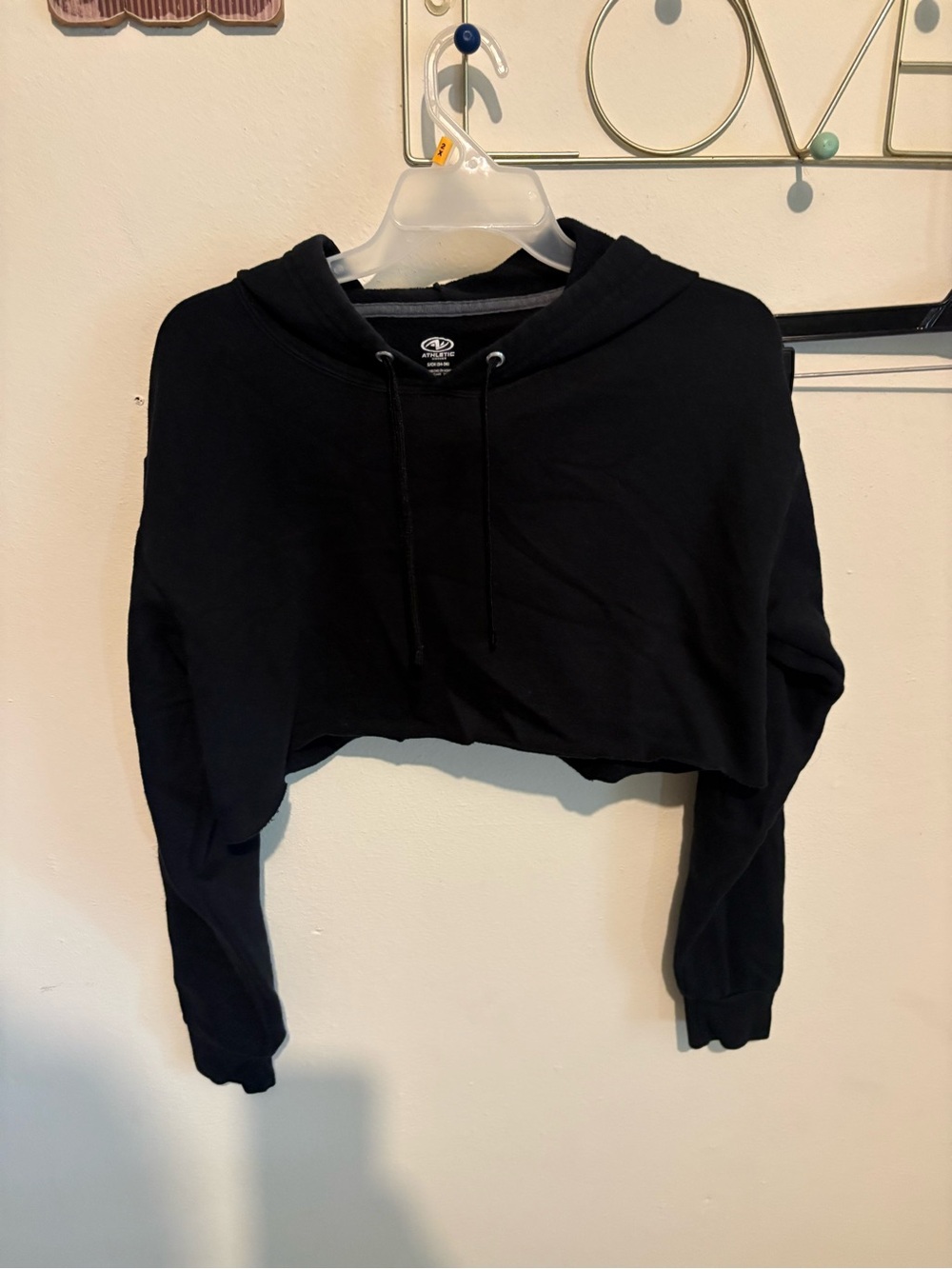 Athletic Works Black Cropped Hoodie